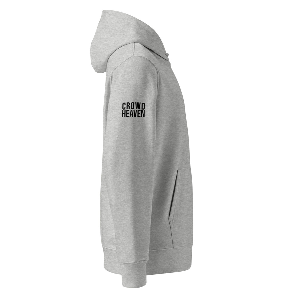 Heather Gray hoodie with 'CROWD HEAVEN' text on a white background