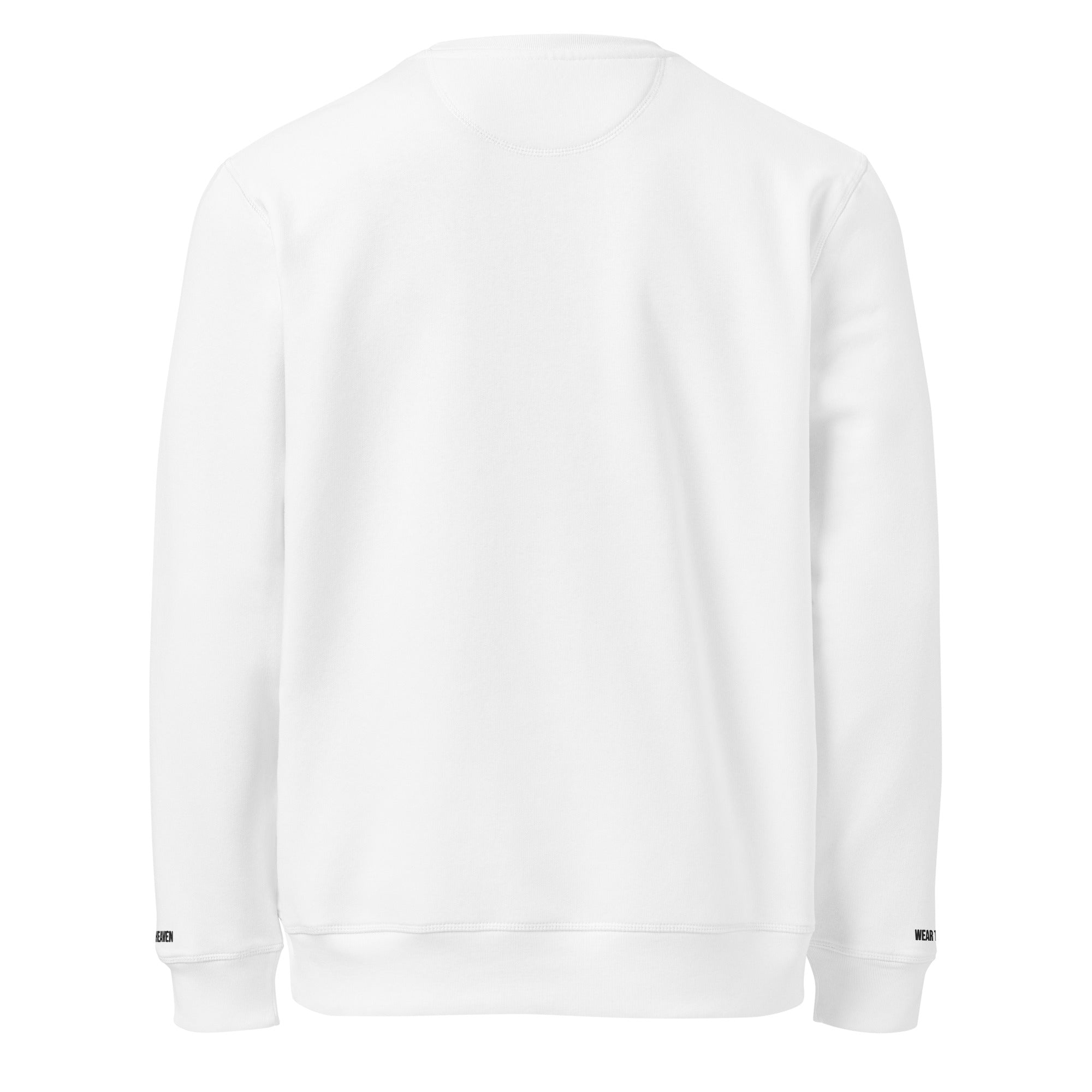 White sweatshirt on a white background
