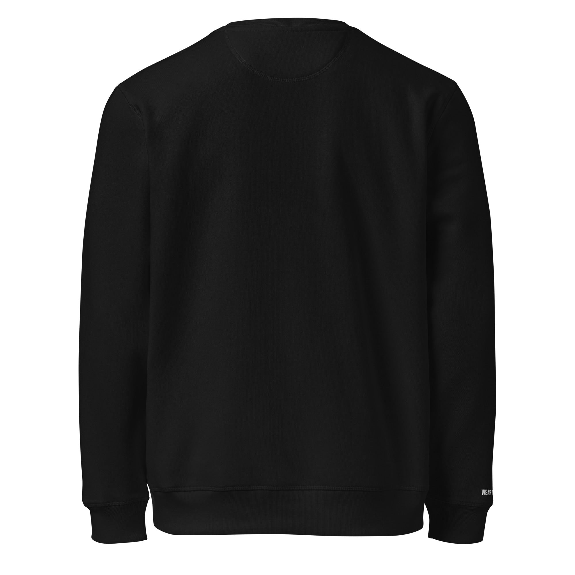 Black sweatshirt on a white background