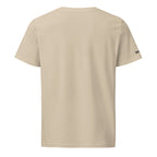 Beige t-shirt on a white background