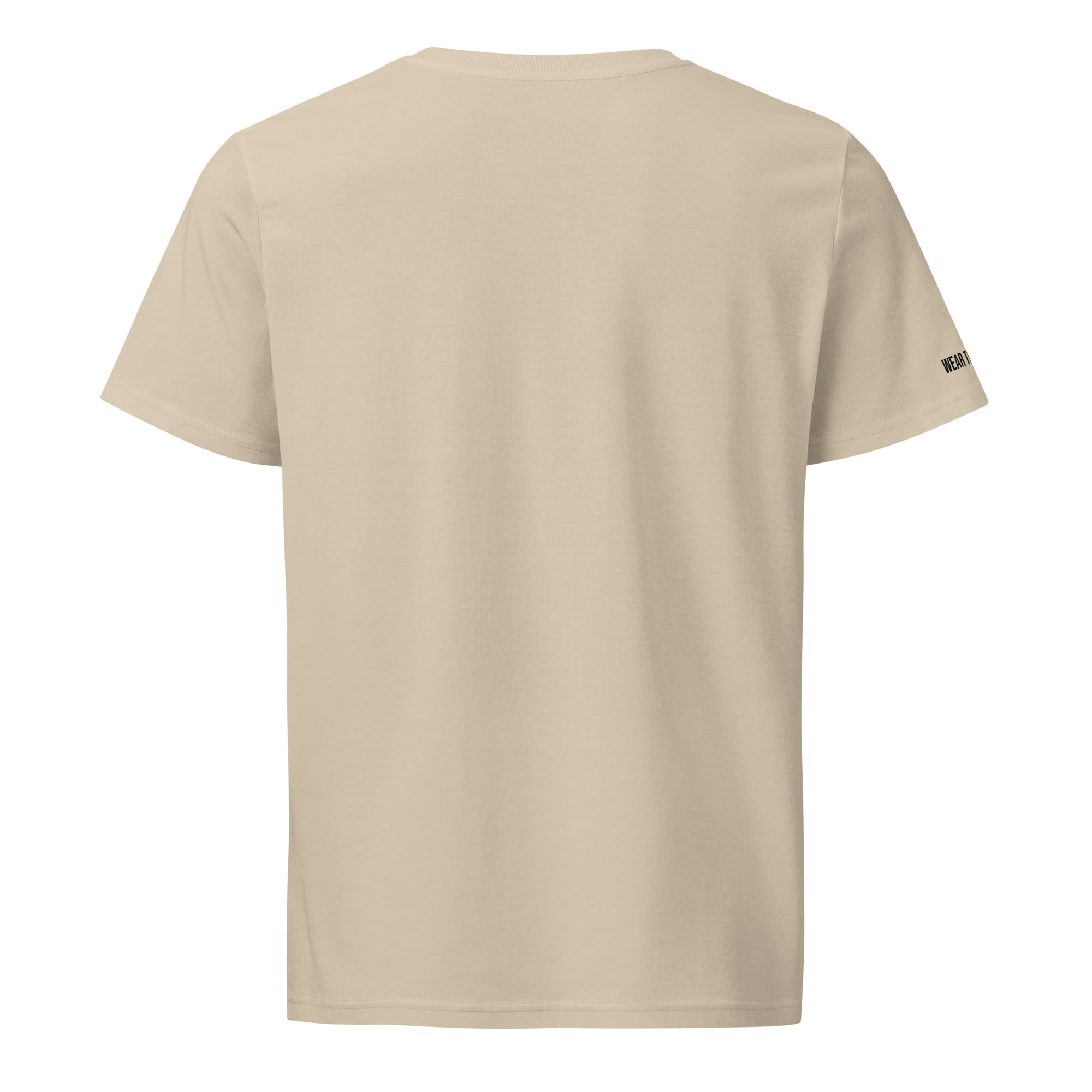 Beige t-shirt on a white background