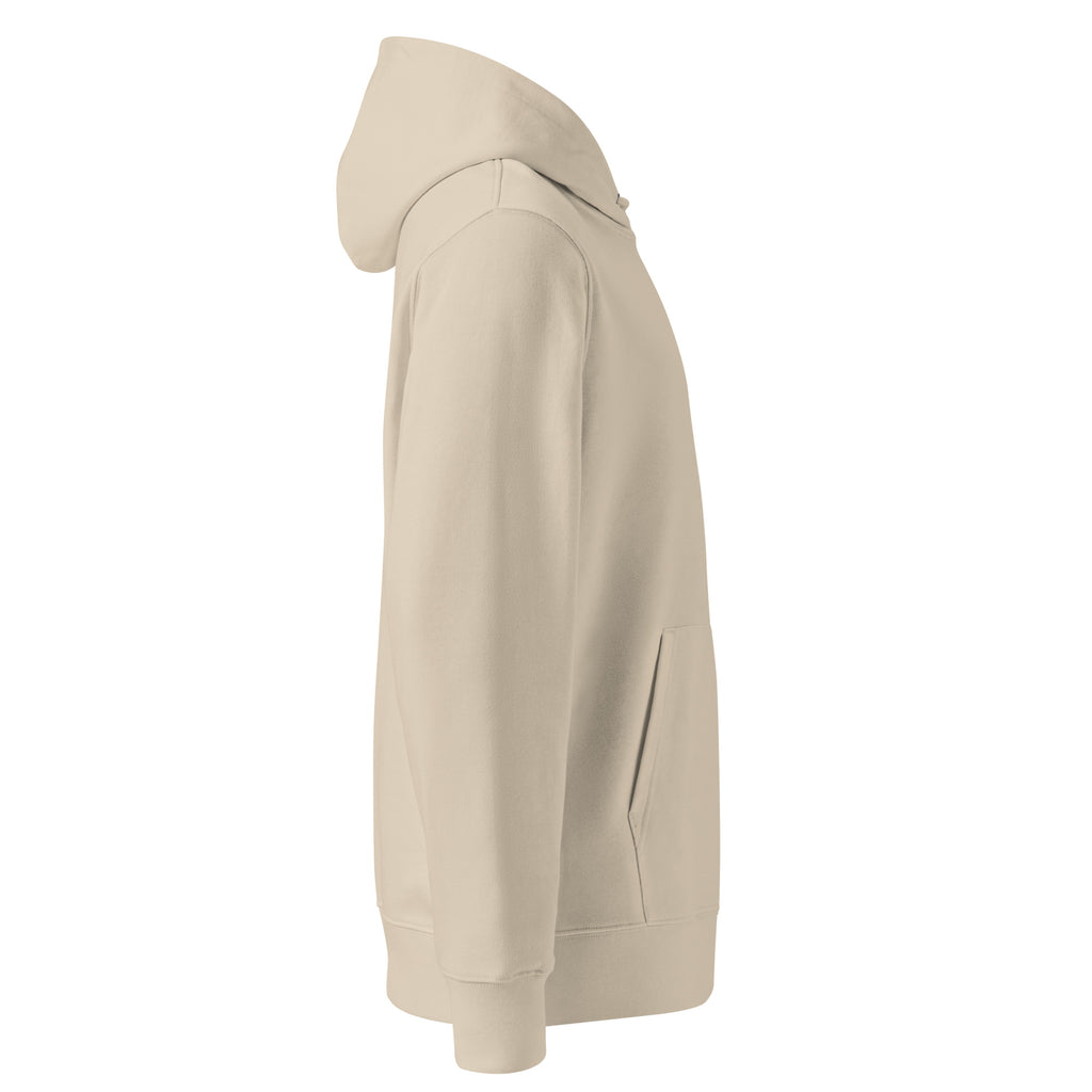 Beige hoodie on a white background