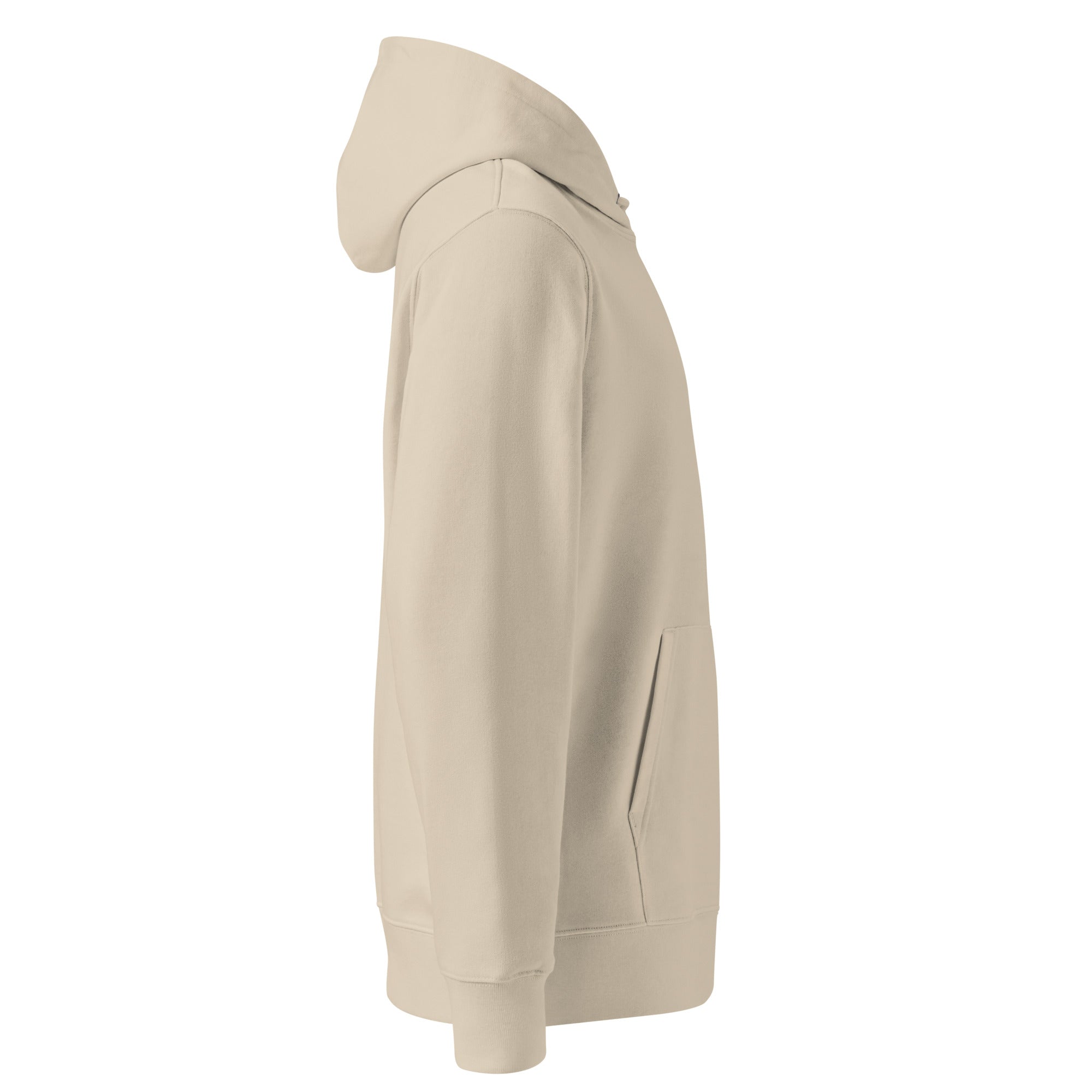 Beige hoodie on a white background
