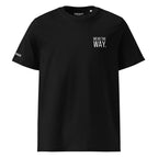 Black t-shirt with 'WEAR THE WAY' text on a white background